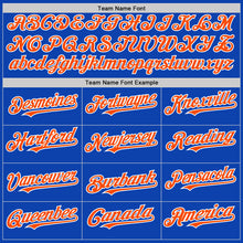 Load image into Gallery viewer, Custom Thunder Blue Orange-White 3D Pattern Design Gradient Style Twinkle Star Authentic Baseball Jersey
