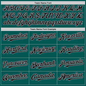 Custom Midnight Green Black-Gray 3D Pattern Design Gradient Style Twinkle Star Authentic Baseball Jersey