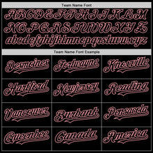 Load image into Gallery viewer, Custom Medium Pink Black 3D Pattern Design Gradient Style Twinkle Star Authentic Baseball Jersey

