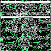 Load image into Gallery viewer, Custom Black Neon Green-White 3D Pattern Design Animal Snake Authentic Baseball Jersey
