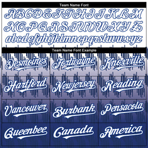 Custom White Royal 3D Pattern Design Lines Authentic Baseball Jersey