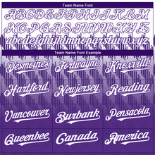 Load image into Gallery viewer, Custom White Purple 3D Pattern Design Lines Authentic Baseball Jersey
