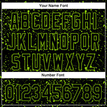 Загрузить изображение в средство просмотра галереи, Custom Black Neon Green 3D Pattern Design Abstract Splatter Ink Authentic Baseball Jersey
