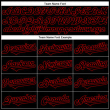 Загрузить изображение в средство просмотра галереи, Custom Black Red 3D Pattern Design Rave Bloody Handprint Authentic Baseball Jersey
