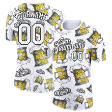 Charger l&#39;image dans la galerie, Custom White Black 3D Pattern Design Oktoberfest Beer Festival Performance T-Shirt
