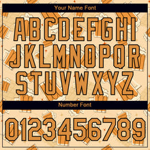 Загрузить изображение в средство просмотра галереи, Custom Vegas Gold Bay Orange-Black 3D Pattern Design Beer Performance T-Shirt
