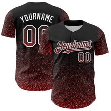 Charger l&#39;image dans la galerie, Custom Black Red-White 3D Pattern Design Abstract Colorful Glittering Dot Authentic Baseball Jersey
