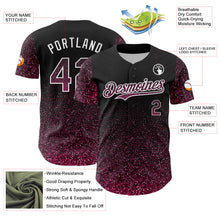 Load image into Gallery viewer, Custom Black Pink-White 3D Pattern Design Abstract Colorful Glittering Dot Authentic Baseball Jersey

