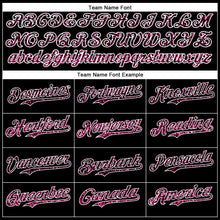 Load image into Gallery viewer, Custom Black Pink-White 3D Pattern Design Abstract Colorful Glittering Dot Authentic Baseball Jersey
