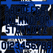 Load image into Gallery viewer, Custom Black Thunder Blue-White 3D Pattern Design Flower Authentic Baseball Jersey
