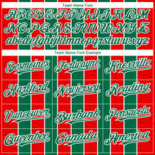 Загрузить изображение в средство просмотра галереи, Custom Red Kelly Green-White 3D Pattern Design Stripe Authentic Baseball Jersey
