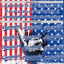 Загрузить изображение в средство просмотра галереи, Custom White Red-Royal 3D American Flag Eagle And Star Authentic Baseball Jersey
