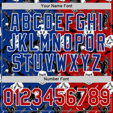 Load image into Gallery viewer, Custom Royal Red-White 3D Pattern Design American Eagle Authentic Baseball Jersey
