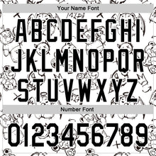 Charger l&#39;image dans la galerie, Custom White Black 3D Pattern Halloween Authentic Baseball Jersey
