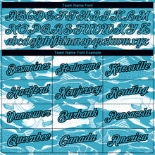 Загрузить изображение в средство просмотра галереи, Custom Panther Blue Black-White 3D Pattern Design Fish Performance T-Shirt
