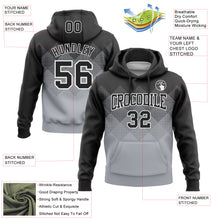 Laden Sie das Bild in den Galerie-Viewer, Custom Stitched Black Gray-White 3D Pattern Design Gradient Square Shape Sports Pullover Sweatshirt Hoodie
