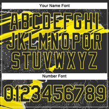 Load image into Gallery viewer, Custom Stitched Black Light Yellow 3D Pattern Design Torn Paper Style Sports Pullover Sweatshirt Hoodie
