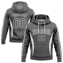 Загрузить изображение в средство просмотра галереи, Custom Stitched Steel Gray White 3D Pattern Design Color Blocking Stripe Sports Pullover Sweatshirt Hoodie
