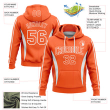 Загрузить изображение в средство просмотра галереи, Custom Stitched Orange White 3D Pattern Design Color Blocking Stripe Sports Pullover Sweatshirt Hoodie

