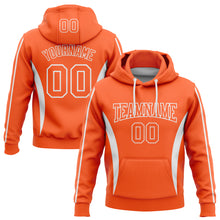Загрузить изображение в средство просмотра галереи, Custom Stitched Orange White 3D Pattern Design Color Blocking Stripe Sports Pullover Sweatshirt Hoodie
