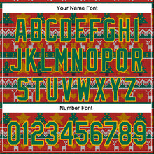 Load image into Gallery viewer, Custom Stitched Red Kelly Green-Gold 3D Christmas Sports Pullover Sweatshirt Hoodie
