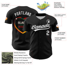 Laden Sie das Bild in den Galerie-Viewer, Custom Black White 3D Pattern Design Black History Month Authentic Baseball Jersey
