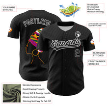 Laden Sie das Bild in den Galerie-Viewer, Custom Black White 3D Pattern Design Black History Month Authentic Baseball Jersey
