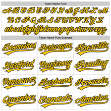 Загрузить изображение в средство просмотра галереи, Custom White Yellow-Black 3D Childhood Cancer Gold Ribbon Authentic Baseball Jersey
