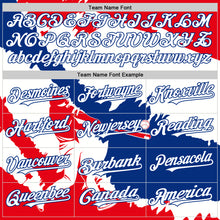 Charger l&#39;image dans la galerie, Custom Fire Red White-Royal 3D Chile Chilean Flag Authentic Baseball Jersey
