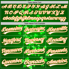 Charger l&#39;image dans la galerie, Custom Green White-Bay Orange 3D St. Patrick&#39;s Day Shamrock Authentic Baseball Jersey
