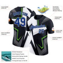 Charger l&#39;image dans la galerie, Custom Black Royal-White 3D Esports Performance T-Shirt
