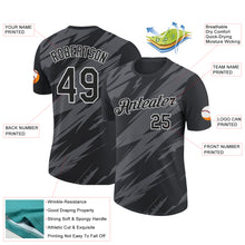 Laden Sie das Bild in den Galerie-Viewer, Custom Black Steel Gray-White 3D Esports Performance T-Shirt
