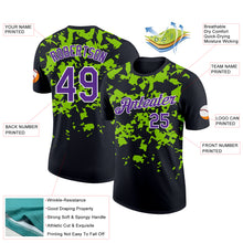 Charger l&#39;image dans la galerie, Custom Black Purple-Neon Green 3D Esports Performance T-Shirt
