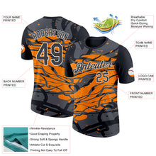 Charger l&#39;image dans la galerie, Custom Black Steel Gray-Bay Orange 3D Esports Performance T-Shirt
