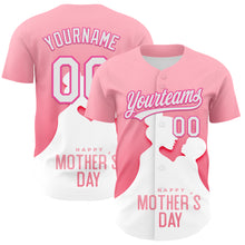 Load image into Gallery viewer, Custom Light Pink White-Pink 3D Pattern Design Mother&#39;s Day Family Love Authentic Baseball Jersey

