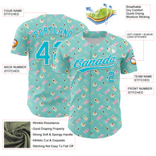 Загрузить изображение в средство просмотра галереи, Custom Ice Blue Lakes Blue-White 3D Hawaii Beach Holiday Authentic Baseball Jersey
