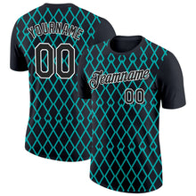Load image into Gallery viewer, Custom Black Aqua-White 3D Esports Performance T-Shirt
