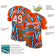 Laden Sie das Bild in den Galerie-Viewer, Custom Orange US Navy Blue Lakes Blue-Red 3D Esports Performance T-Shirt
