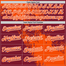 Load image into Gallery viewer, Custom Orange Crimson-White 3D Pattern Design Abstract Brush Stroke Authentic Baseball Jersey
