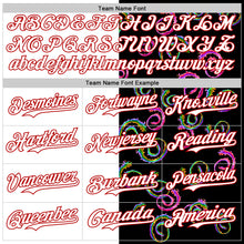 Charger l&#39;image dans la galerie, Custom Black White-Red 3D Pattern Design Liquid Splatter Authentic Baseball Jersey
