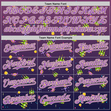 Load image into Gallery viewer, Custom Purple Medium Purple-City Cream 3D Pattern Design Retro Pixel Arcade Game Authentic Baseball Jersey
