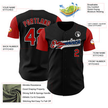 Load image into Gallery viewer, Custom Black Red White-Cuban Flag 3D Cuba Authentic Baseball Jersey
