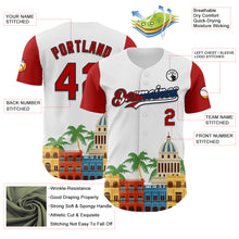 Load image into Gallery viewer, Custom White Red Black-Cuban Flag 3D Cuba Havana Authentic Baseball Jersey
