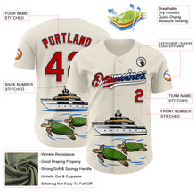 Load image into Gallery viewer, Custom Cream Red Black White-Cuban Flag 3D Cuba Authentic Baseball Jersey
