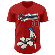 Laden Sie das Bild in den Galerie-Viewer, Custom Red Black White-Cuban Flag 3D Cuba Authentic Baseball Jersey
