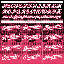 Load image into Gallery viewer, Custom Black White-Neon Pink 3D Gradient Square Shape Authentic Baseball Jersey
