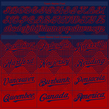 Load image into Gallery viewer, Custom Navy Red 3D Gradient Square Shape Authentic Baseball Jersey
