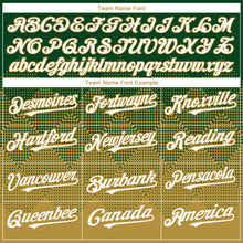 Load image into Gallery viewer, Custom Green White-Old Gold 3D Gradient Square Shape Authentic Baseball Jersey
