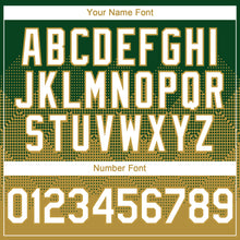 Load image into Gallery viewer, Custom Green White-Old Gold 3D Gradient Square Shape Authentic Baseball Jersey

