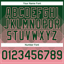 Load image into Gallery viewer, Custom Green Medium Pink 3D Gradient Square Shape Authentic Baseball Jersey
